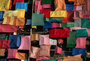 Marché près du quartier de Xochimilco, Mexico, Mexique (19¡27Õ N Ð 99¡16Õ O), Yann Arthus-Bertrand