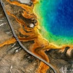 Vue aérienne du parc de Yellow Stone aux Etats-Unis c Yann Arthus-Bertrand