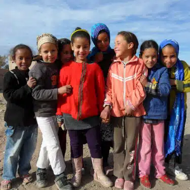 Elèves d'une école Bioclimatique GoodPlanet au Maroc