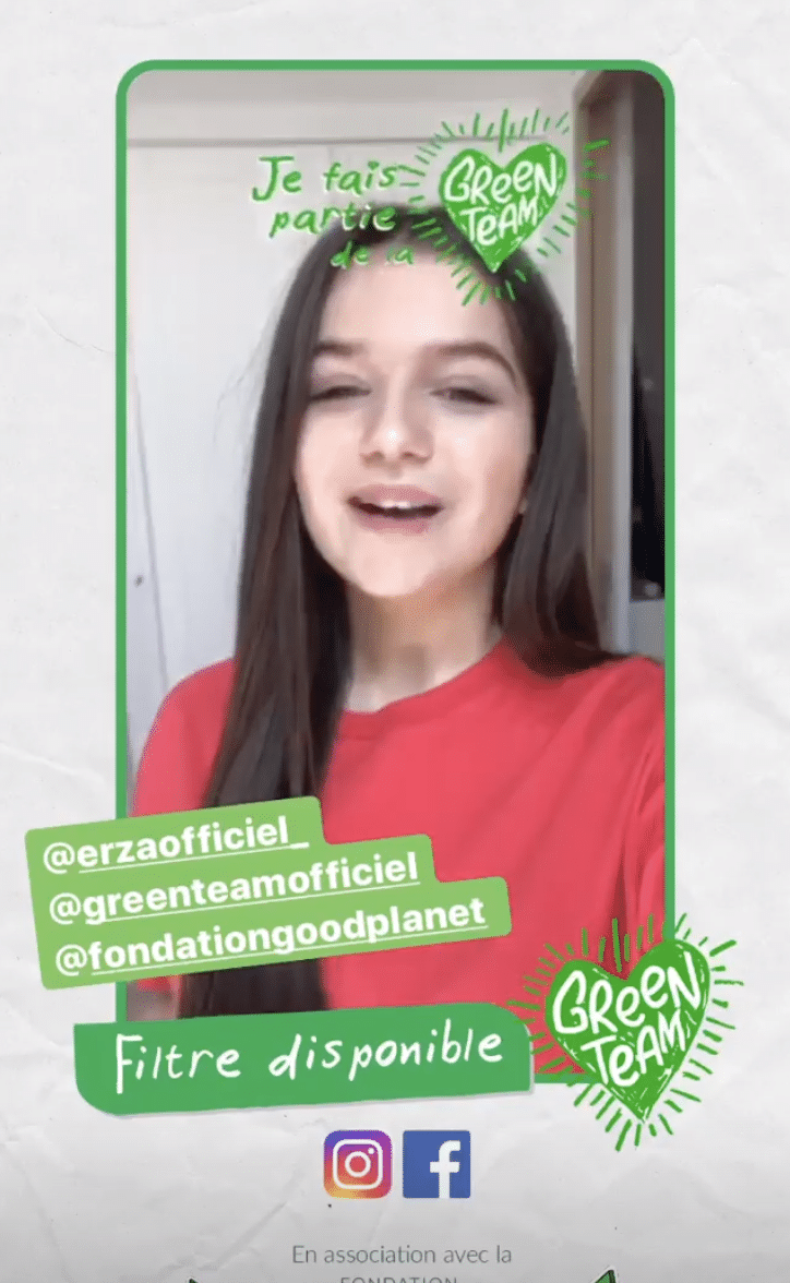 filtre officiel Instagram Green Team