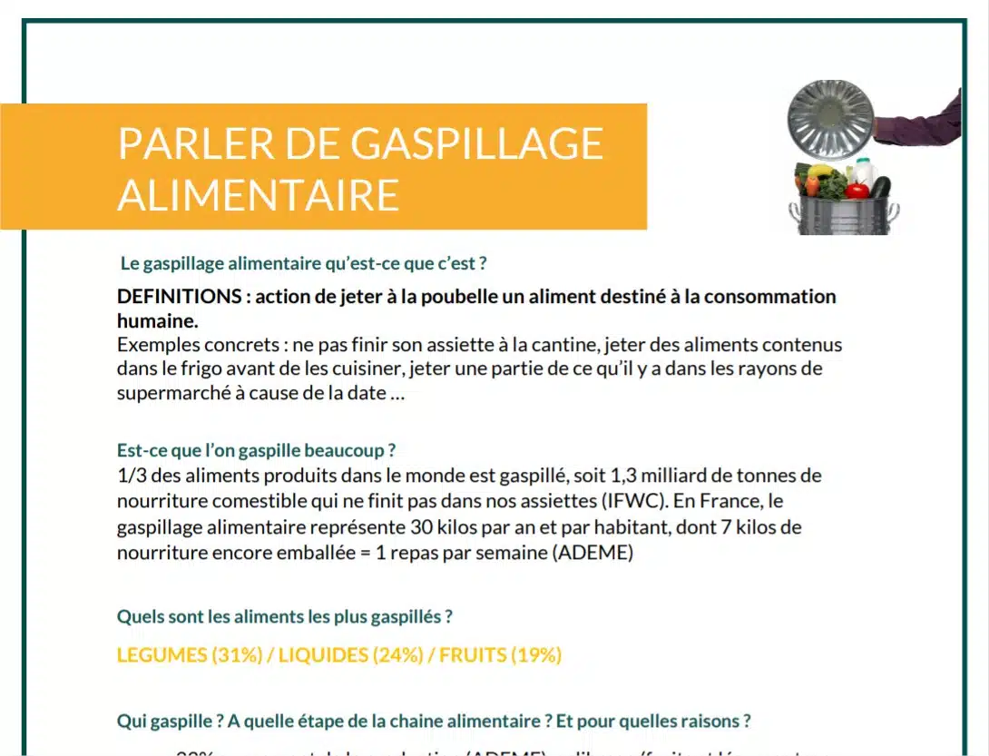parler de gaspillage alimentaire carre