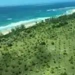 Sainte-Marie vue du ciel, déforestation.